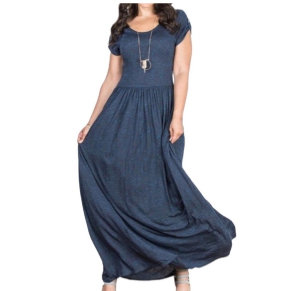 Matilda Jane Curtain Call Blue Maxi Dress Size Medium - Picture 2 of 7